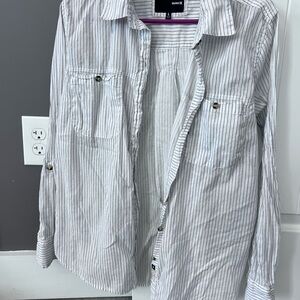 Men's Hurley Black Rivet Striped White Shirt